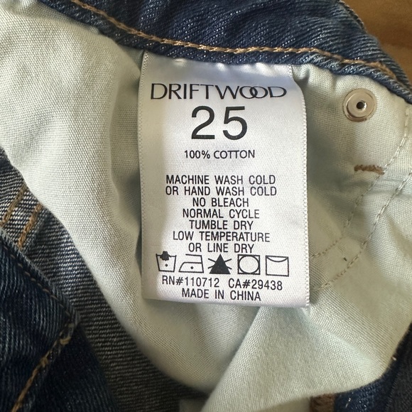 DRIFTWOOD Blue Denim Skinny Jeans with Floral Embroidery - Picture 4 of 4